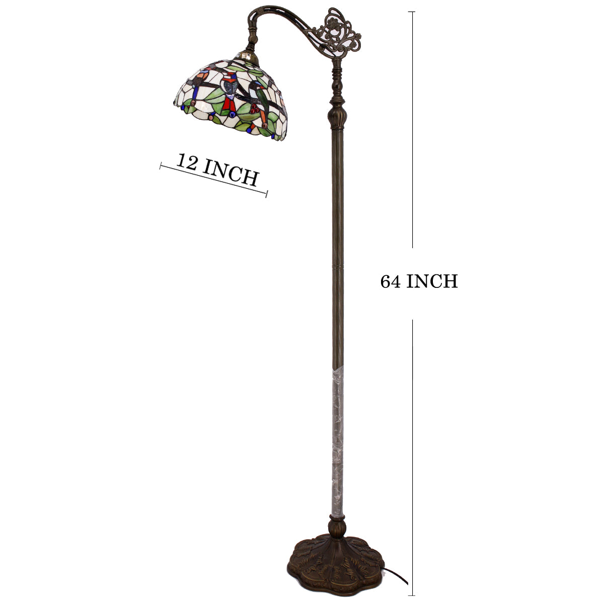 Werfactory® Tiffany Floor Lamp 12 Inch