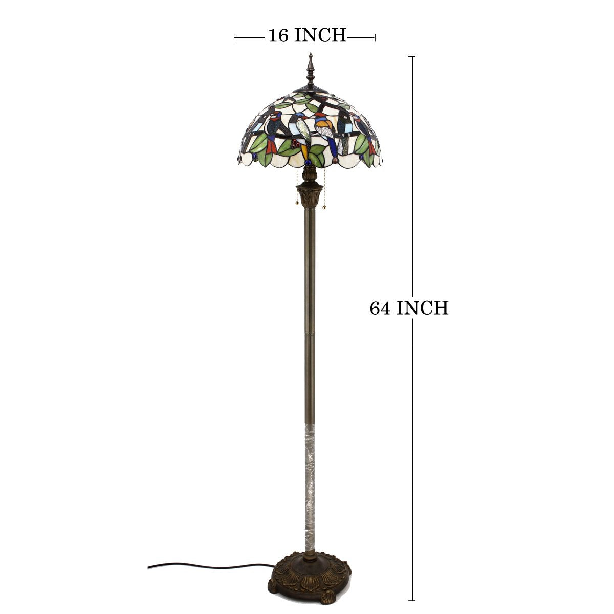 Werfactory® Tiffany Floor Lamp 16 Inch