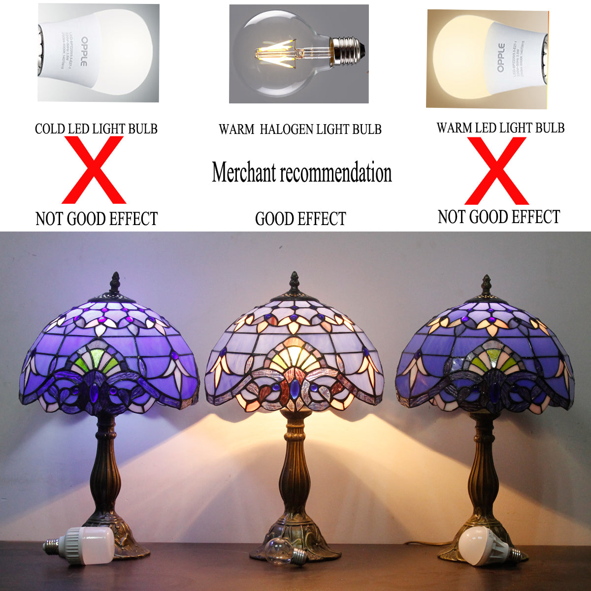 Werfactory® Tiffany Table Lamp 12 Inch