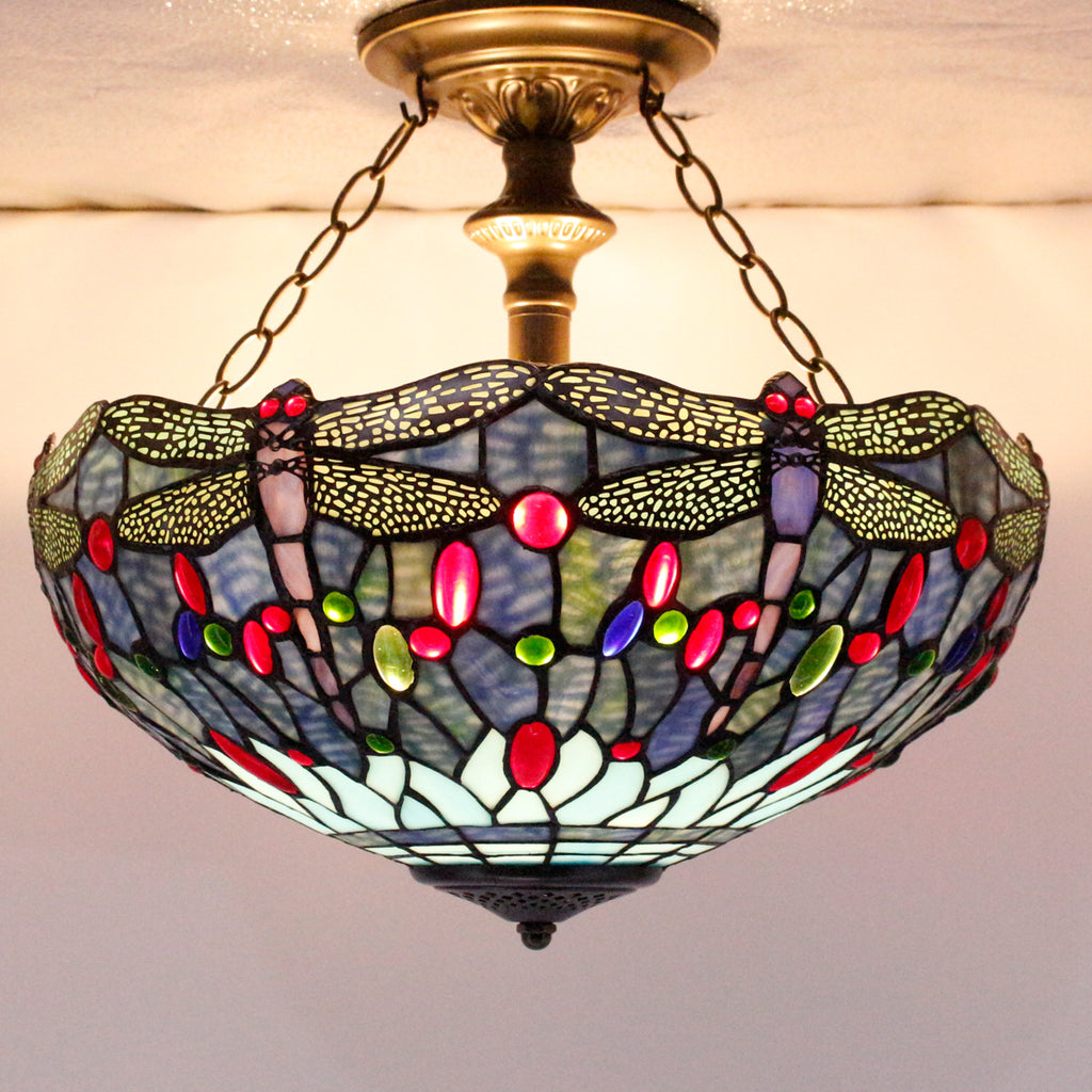 How to Choose Stained Glass Ceiling Light Flush, how to assemble it ?
