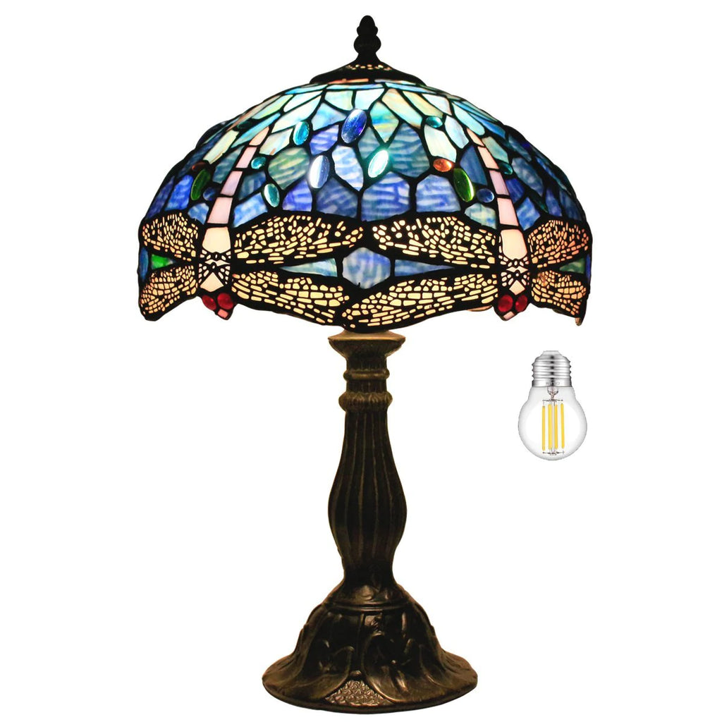Presentation of Tiffany style bedroom lamps