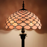 Tiffany Floor Lamp Werfactory® Pink Stained Glass Standing Reading Light