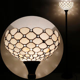 Stained Glass Floor Torchiere Lamp Werfactory® Tiffany Cream Amber Torchiere Standing Light