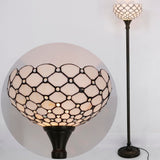 Stained Glass Floor Torchiere Lamp Werfactory® Tiffany Cream Amber Torchiere Standing Light
