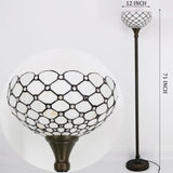 Stained Glass Floor Torchiere Lamp Werfactory® Tiffany Cream Amber Torchiere Standing Light
