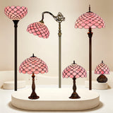 Tiffany Floor Lamp Werfactory® Pink Stained Glass Standing Reading Light