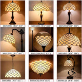 Stained Glass Lamps Werfactory® Tiffany Style Table Light Cream Pearl Bead
