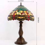 Tiffany Lamp Werfactory® Bedside Stained Glass Dragonfly Reading Light