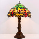 Tiffany Lamp Werfactory® Bedside Stained Glass Dragonfly Reading Light