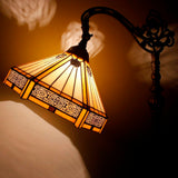Tiffany Floor Lamps Werfactory® Mission Hexagon Stained Glass Arched Lamp