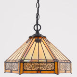 Tiffany Lamp Shade Only Werfactory® 12X10X6 Inch Yellow Hexagon Stained Glass Mission Lampshade Replacement Only