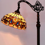 Gooseneck Tiffany Floor Lamp Werfactory® Stained Glass Serenity Victorian Arched Lamp