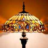 Tiffany Floor Standing Lamp Werfactory® Serenity Victorian Stained Glass Standing Reading Light