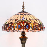 Tiffany Floor Standing Lamp Werfactory® Serenity Victorian Stained Glass Standing Reading Light