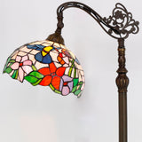 Stained Glass Floor Lamp Werfactory® Hummingbird Amber Stained Glass Gooseneck Adjustable Corner Standing Reading Light