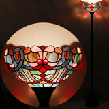 Tiffany Floor Lamp Werfactory® Blue Pink Stained Glass Light