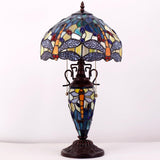 Stained Glass Table Lamp Werfactory® Tiffany Style Mother-Daughter Vase Desk Light