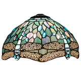 Tiffany Lamp Shade Only Werfactory® 12 Inch Sea Blue Stained Glass Dragonfly Lampshade Replacement