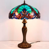 Tiffany Table Lamps Werfactory® Green Liaison Stained Glass Bedside Desk Light