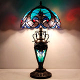 Tiffany Style Lamps Werfactory® Green Stained Glass Liaison Mother-Daughter Light