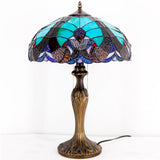 Tiffany Table Lamps Werfactory® Green Liaison Stained Glass Bedside Desk Light
