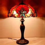 Tiffany Lamps Werfactory® Red Liaison Stained Glass Desk Reading Light