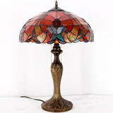 Tiffany Lamps Werfactory® Red Liaison Stained Glass Desk Reading Light