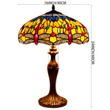 Stained Glass Lamp Werfactory® Tiffany Style Orange Blue Dragonfly Desk Reading Light