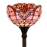 Werfactory®Tiffany Pink Baroque Torch Torchiere Floor Lamp