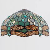 Tiffany Lamp Shade Only Werfactory® 12 Inch Sea Blue Stained Glass Dragonfly Lampshade Replacement