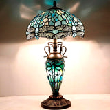 Stained Glass Lamp Werfactory® Tiffany Mother-Daughter Vase Desk Light