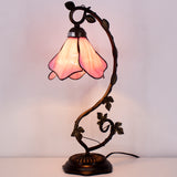 Tiffany Lamps Werfactory® Pink Stained Glass Bedside Lamp
