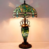 Stained Glass Lamp Werfactory® Tiffany Mother-Daughter Vase Desk Light