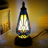 Werfactory® Tiffany Table Lamp Lighthouse Stained Glass Christmas Tree Yellow Liaison Antique Night Light