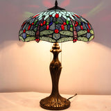 Stained Glass Table Lamps Werfactory® Tiffany Style Blue Dragonfly Desk Reading Light