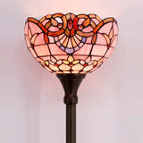 Werfactory®Tiffany Pink Baroque Torch Torchiere Floor Lamp