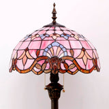 Tiffany Style Floor Lamp Werfactory® Pink Baroque Stained Glass Light