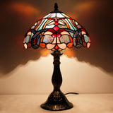 Tiffany Style Table Lamp Werfactory® Blue Pink Stained Glass Table Reading Light