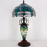 Stained Glass Lamp Werfactory® Tiffany Mother-Daughter Vase Desk Light