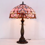 Tiffany Style Lamp Werfactory® Pink Stained Glass Lavender Light S003P16T