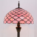 Tiffany Floor Lamp Werfactory® Pink Stained Glass Standing Reading Light