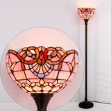 Werfactory®Tiffany Pink Baroque Torch Torchiere Floor Lamp