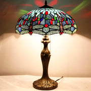 Stained Glass Table Lamps Werfactory® Tiffany Style Blue Dragonfly Desk Reading Light