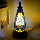 Werfactory® Tiffany Table Lamp Lighthouse Stained Glass Christmas Tree Yellow Liaison Antique Night Light