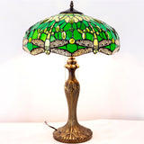 Stained Glass Table Lamp Werfactory® Tiffany Style Dragonfly Bedside Desk Reading Light