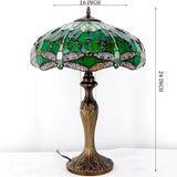 Stained Glass Table Lamp Werfactory® Tiffany Style Dragonfly Bedside Desk Reading Light