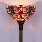 Tiffany Floor Lamp Werfactory® Blue Pink Stained Glass Light
