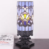 Werfactory® Small Tiffany Table Lamp Stained Glass Baroque Style 4X10Inch Candle Type Desk Lamp