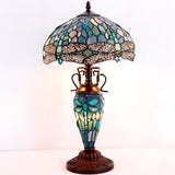 Stained Glass Lamp Werfactory® Tiffany Mother-Daughter Vase Desk Light