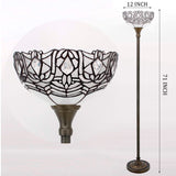 White Tiffany Style Floor Lamp Werfactory® Stained Glass Torchiere
